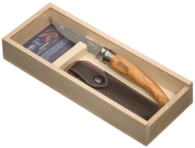 Immagine prodotto di Opinel 001090 Opinel No. 10 Olivenholz Slim Line ink. Holzbox & Etui