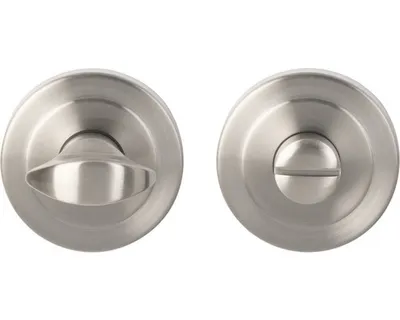 Produktbild von Rosette WC-Riegel edelstahl/satiniert Ø 55 mm für Bad + WC Türen
