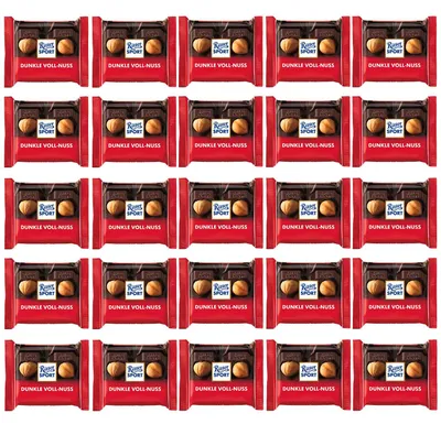 Produktbild von Ritter Sport mini Dunkle Voll-Nuss 25er, KI-generiertes Bild