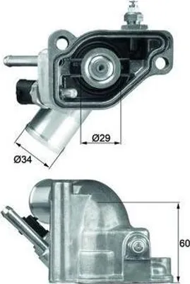 Produktbild von MAHLE Thermostat Kühlmittel 92°C für OPEL Corsa C Schrägheck (X01) Meriva A (X03) Astra H Caravan (A04) Astra H Schrägheck (A04) Astra G CC (T98)