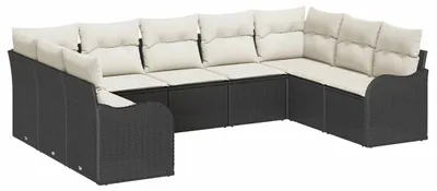 Immagine prodotto di Panca da giardino - Panca da esterno - Set lounge - Arredamento da giardino - Set lounge modulare - Rattan intrecciato a mano