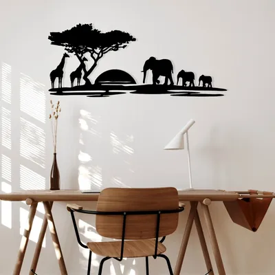 Image de Wallity, accessoire mural décoratif en métal, noir, 68 x 28 cm | 100 % métal (épaisseur : 1,2 mm) | Un design élégant et moderne pour votre maison ou votre bureau.