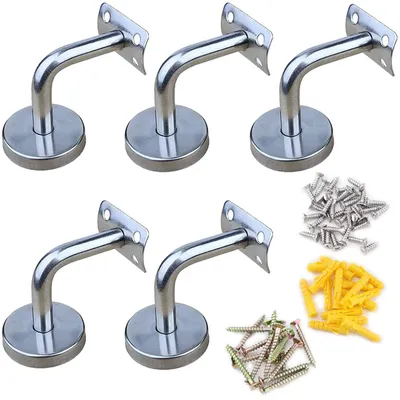 Image de Ensemble de 5 supports en acier inoxydable pour rampes d'escalier