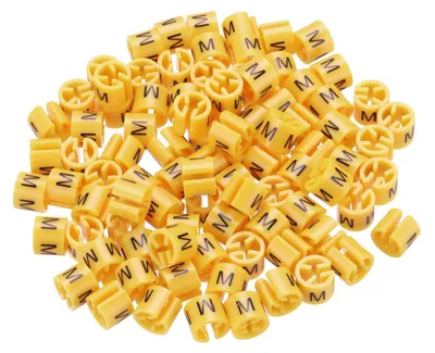 Image de Marqueurs de taille pour cintres - 100 pièces - Pour indiquer la taille M - Couleur orange