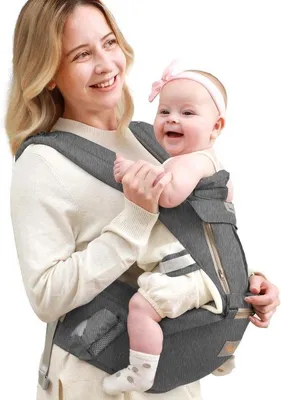 Produktbild von Famanu Babytrage mit Hüftsitz und Lendenwirbelstütze - 3-27 kg - Für alle Jahreszeiten - Alle Positionen