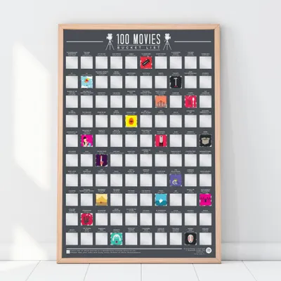 Productafbeelding van Gift Republic Scratch Poster - 100 Films