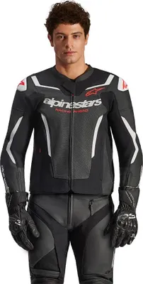 Immagine prodotto di Alpinestars GP Force V2 Air giacca in pelle da moto, nero/bianco, 56