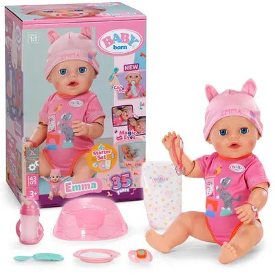 Produktbild von BABY born Emma Click-&-Play 43 cm – 10 Funktionen, Zubehör, ohne Batterien