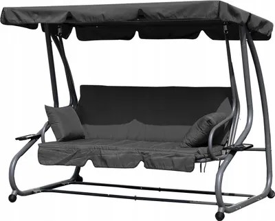 Produktbild von Klappbare Gartenschaukel 2in1, Kissen grau