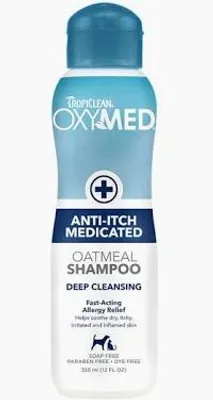 Zdjęcie produktu dla TropiClean Oxy-Med, szampon leczniczy przeciw swędzeniu, 355 ml