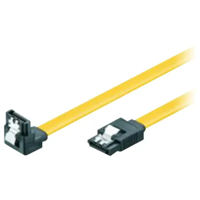 Produktbild von M-Cab HDD S-ATA Kabel 1.5GBs / 3GBs / 6Gbs - 0.70m - 90°, 0,7 m, SATA III, SATA 7-pin, SATA 7-pin, Männlich/Männlich, Schwarz, Gelb