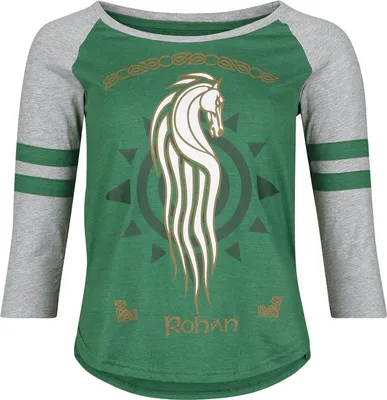 Produktbild von Der Herr der Ringe Langarmshirt Damen Rohan grün/grau M