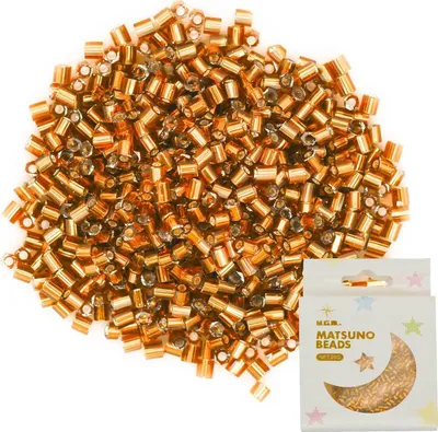 20g japanische Rocailles Glasperlen sechseckig 11/0 2mm, orange
