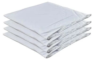 Produktbild von Kissenschoner mit Reißverschluss, quadratische Kissenbezüge im 4er-Pack für Haushaltsutensilien und Bettwäschepflege, 45,7 x 45,7 cm