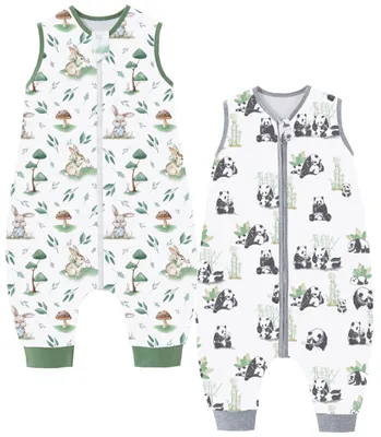 Immagine prodotto di Omgoods - Sacco nanna estivo per neonati con piedini, 0,5 Tog, 100% cotone, adatto a bambini e bambine