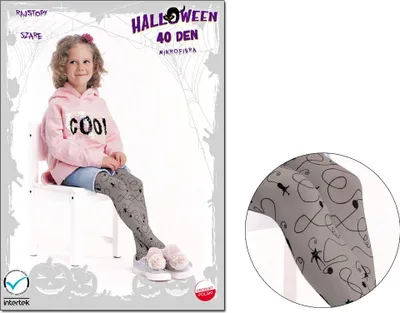 Produktbild von Kinderstrumpfhose HALLOWEEN COTS Grey 104-110