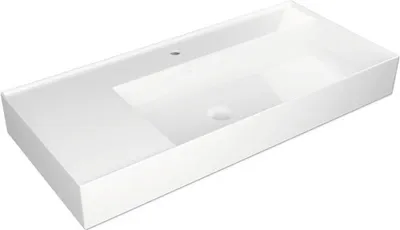 Produktbild von Jungborn Waschtisch QUATTRO Becken rechts 101 x 46 cm weiß glänzend