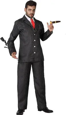 Produktbild von Atosa Gangster-/geisterkostüm Schwarz XS-S Schwarz XS-S
