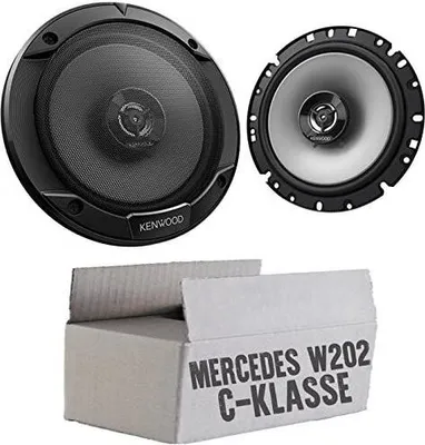 Produktbild von lasse W202 Front - Lautsprecher Boxen Kenwood KFC-S1766 - 16,5cm 2-Wege Koax Auto Einbauzubehör - Einbauset passend für Mercedes C-Klasse JUST SOUND best choice for caraudio