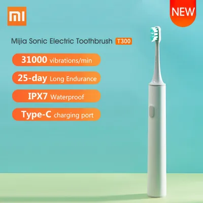 Produktbild von Xiaomi Mijia Sonic Elektrische Zahnbuerste T300 USB Wiederaufladbare Zahnbuerste Ultraschall Wasserdichte Zahnbuerste Zahnfleisch Gesundheit Zahnweiss Tiefenreinigung