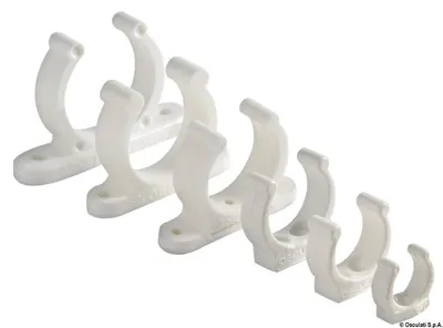 Immagine prodotto di Clip in plastica, design resistente, bianco 25 mm, 10 pezzi