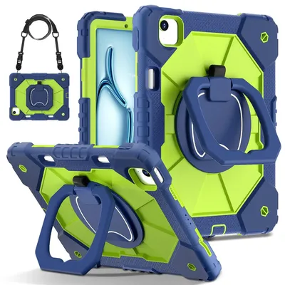 Produktbild von Tablethülle Apple iPad Air 11 2026 2025 2024 Hybrid 360 Grad Schultergurt Tasche