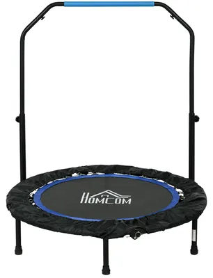 Produktbild von HOMCOM 102cm Faltbares Fitness-Rebounder Fitness-Trampolin mit Haltegriff