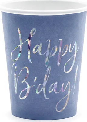 Obrázek produktu pro PartyDeco KPP63-074-EU1, 220 ml, Papír, Modrá, Bílá, 7,5 cm, 115 mm, 6 kusů