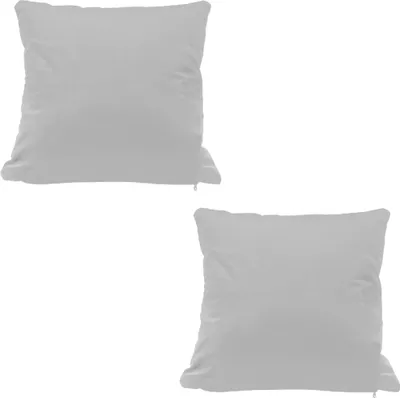 Produktbild von Kissenbezug 2er Set 40x40 cm Weiß Samt weich Kissenhülle Sofakissen Dekokissen Reißverschluss