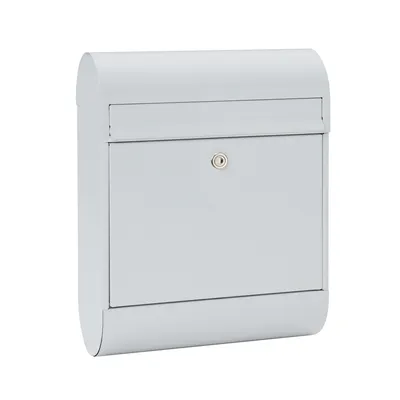 Produktbild von MEFA Briefkasten Ruby 864 weiß, Postkasten mit Sicherheitsschloss Briefbox