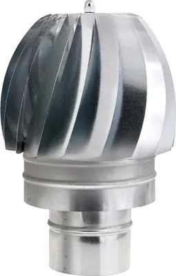 Image de Wolfpack chapeau d'évacuation galvanisé pour cuisinière, cheminée, conduit de fumée, pour tuyau de Ø 100 mm.