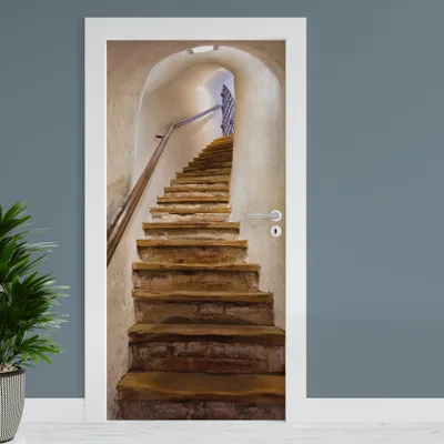 Produktbild von Türfolie "Treppe" 90x200cm Türposter Deko Aufkleber Folie Tapete TF01-05