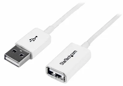 Obrázok produktu pre StarTech.com USBEXTPAA1MW, 1 m, USB A, USB A, USB 2.0, 0,48 Gbit/s, Biela