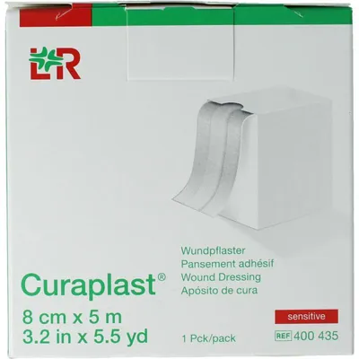 Produktbild von Curaplast Wundschnellverb.sensitiv 8 cmx5 m 1 St