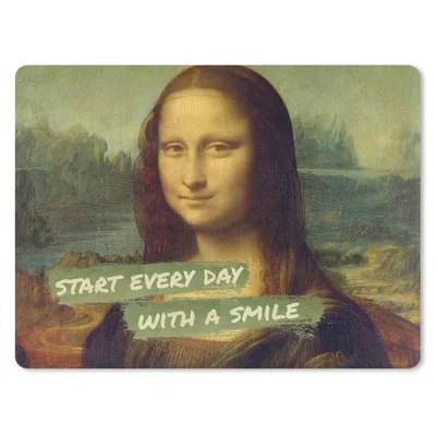 Produktbild von MuchoWow® Mauspad Mousepad Mona Lisa - Da Vinci - Zitat 23x19 cm - Mousepads - Maus Mat - Pad - Mausunterlage - Schreibtischunterlage - Mauspad