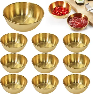 Produktbild von Mini Dipschalen aus Edelstahl, 8,2 cm Durchmesser, 12 Stück, für Saucen