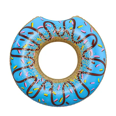 Produktbild von Schwimmring Donut für Erwachsene Ø 107 cm,Aufblasbarer Badereifen aus PVC, robust und lustig, bis 100 kg, ab 12 Jahren