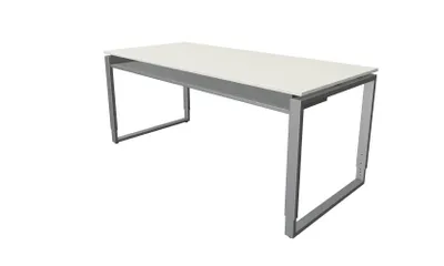 Produktbild von Schreibtisch Architekt BxTxH 180x80x75cm Bügelgestell weiß