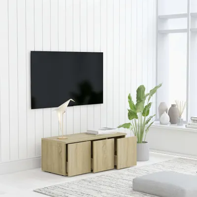 Obrázok produktu pre vidaXL TV skrinka Sonoma dub 80x34x30 cm odvodený výrobok z dreva