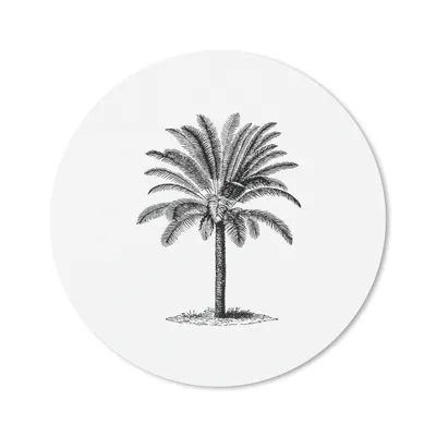 Produktbild von MuchoWow® Mauspad Mousepad Retro - Palme 30x30 cm - Mousepads - Maus Mat - Pad - Mausunterlage - Tischunterlage - Schreibtischmatten