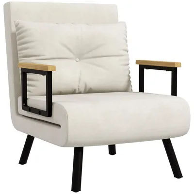 Produktbild von HOMCOM Schlafsessel, Einzelsofa mit Bettfunktion, Relaxsessel mit Rückenkissen