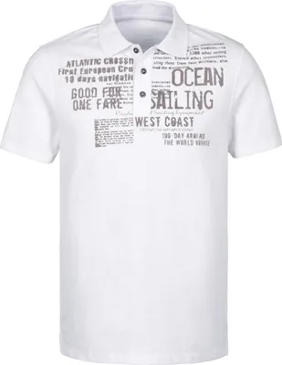 Produktbild von JOHN DEVIN Poloshirt mit Print weiß Größe XL