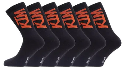 Obrázok produktu pre Ponožky KTM, pánske a dámske, veľkosť 43-46, bavlna, balenie 6 kusov, čierna