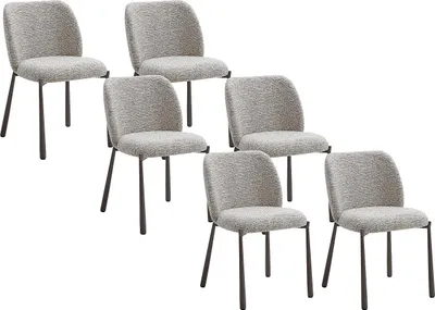 Produktbild von Stuhl 6er-Set - Textilstoff & Metall - Beige - JIZAK
