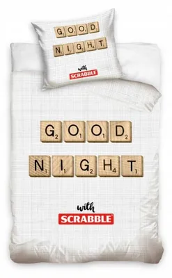 Produktbild von Carbotex SCRABBLE Baumwoll-Bettwäsche 160x200 cm