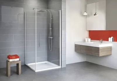 Produktbild von Drehtür inkl. Seitenwand Schulte Alexa Style 2.0 90x90 cm Klarglas Profilfarbe alpinweiß