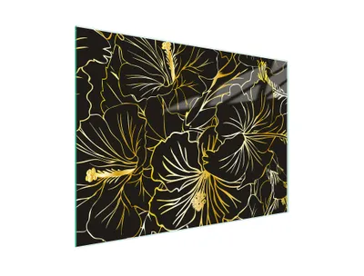 Produktbild von Schneidebrett Herdabdeckplatte Multiglasschneidplatte 30x22 cm Blume Schwarz