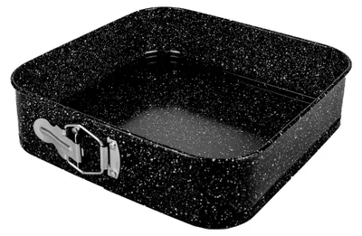 Produktbild von Quadratische Springform - 24 cm - Eckige Backform mit Antihaftbeschichtung - Tortenform - Kuchenbackform
