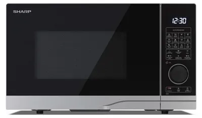 Produktbild von SHARP YC-PC284AE-S Mikrowelle mit Grill und Konvektion (Heißluft) Mikrowelle: 900W, Grill: 1250W, Heißluft: 2200W, 10 Leistungsstufen, silber