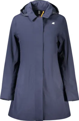 Produktbild von Eleganter Damen-Trenchcoat in Blau mit abnehmbarer Kapuze